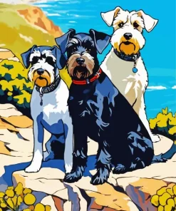 Schnauzer Dogs Diamond Painting