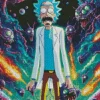 Scientist Rick Sanchez Diamond With Numbers