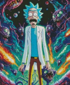 Scientist Rick Sanchez Diamond With Numbers