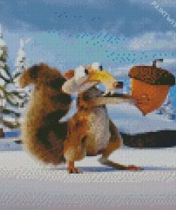 Scrat Ice Age Character Diamond Painting