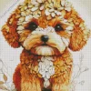 Sheepadoodle Puppy Art Diamond Painting