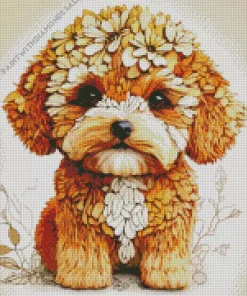 Sheepadoodle Puppy Art Diamond Painting