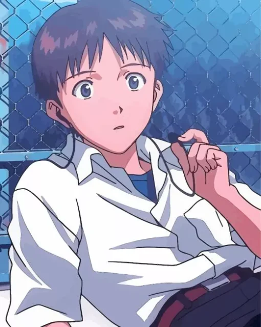 Shinji Ikari In Neon Genesis Evangelion Diamond Painting