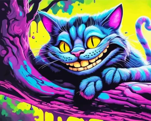 Smiling cheshire cat Diamond By Numbers