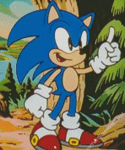 Sonic Cartoon Diamond Painting