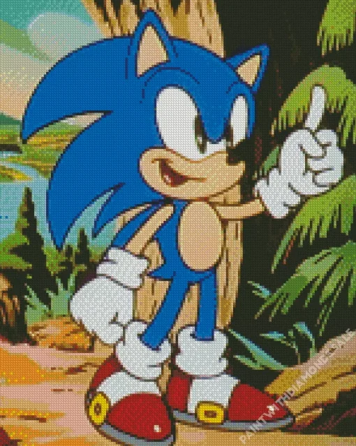 Sonic Cartoon Diamond Painting