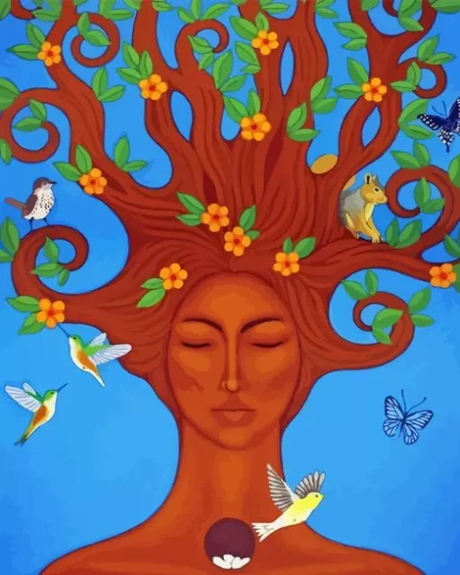 Spiritual Tree Of Life Woman Diamond Painting