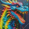 Splatter Rainbow Dragon Diamond Paints