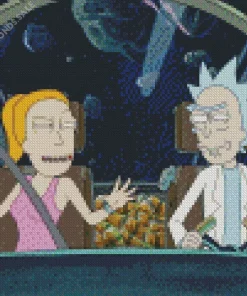 Summer Smith And Rick Sanchez Diamond With Numbers