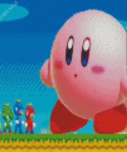 Super mario kirby Diamond With Numbers