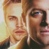 Supernatural Jack And Castiel Diamond With Numbers