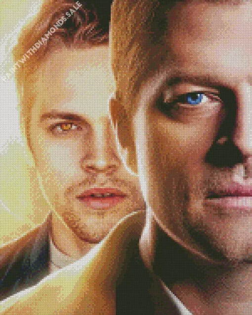 Supernatural Jack And Castiel Diamond With Numbers