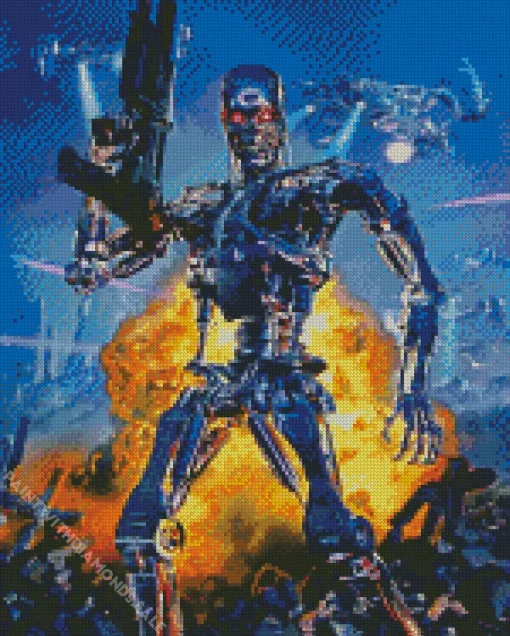 T 800 In The Terminator Diamond Painting