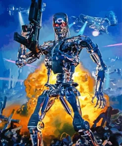 T 800 In The Terminator Diamond Painting