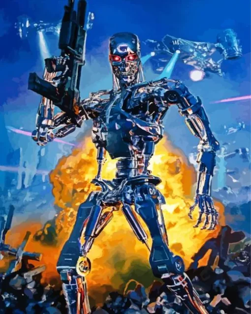 T 800 In The Terminator Diamond Painting