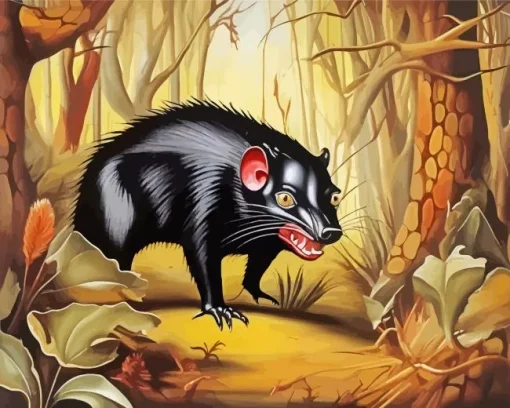 Tasmanian Devil Animal Diamond Painting