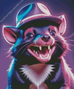 Tasmanian Devil In A Hat Diamond Painting