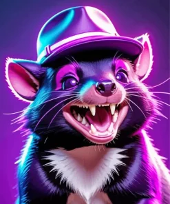 Tasmanian Devil In A Hat Diamond Painting