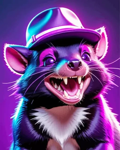 Tasmanian Devil In A Hat Diamond Painting