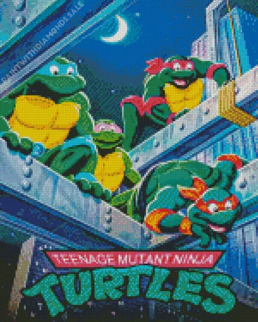 Teenage Mutant Ninja Turtles Animated Serie Diamond With Numbers