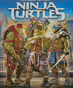 Teenage Mutant Ninja Turtles Movie Poster Diamond With Numbers