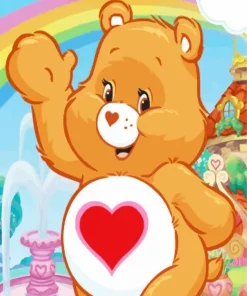 Tenderheart Bear Care Bears Diamond By Numbers