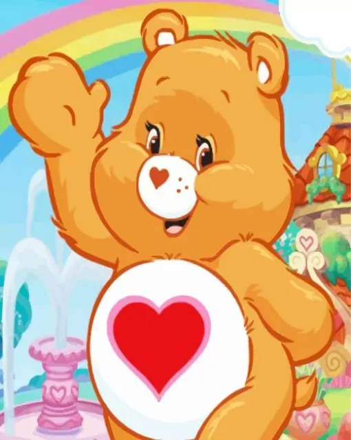 Tenderheart Bear Care Bears Diamond By Numbers