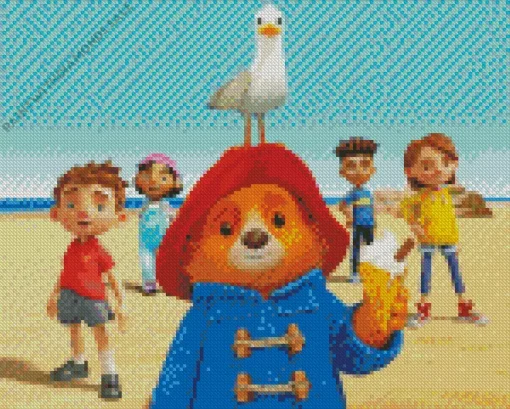 The Adventures Of Paddington Bear In Beach Diamond Painting