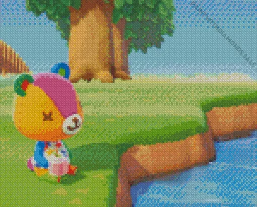 The Animal Crossing Stitches Bear Diamond Painting