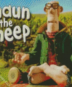 The Farmer Shaun The Sheep Diamond Painting