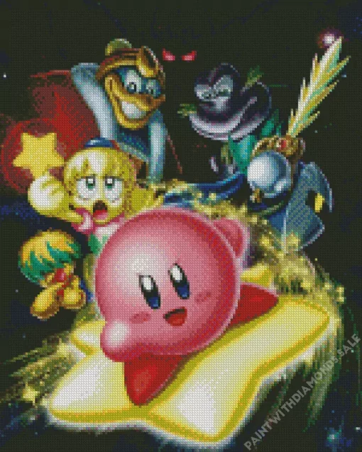 The Kirby Video Game Diamond With Numbers