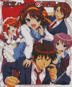 The Melancholy of Haruhi Suzumiya Anime Poster Diamond Painting