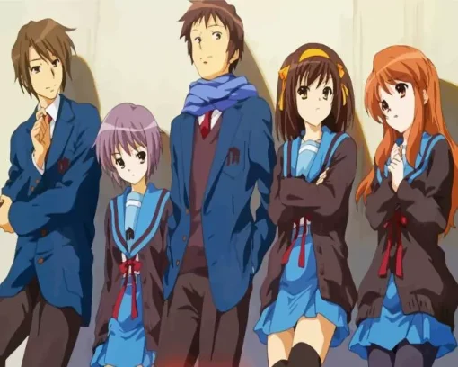 The Melancholy of Haruhi Suzumiya Characters Diamond Painting