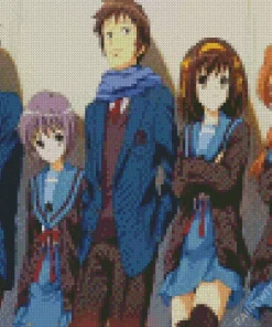 The Melancholy of Haruhi Suzumiya Characters Diamond Painting