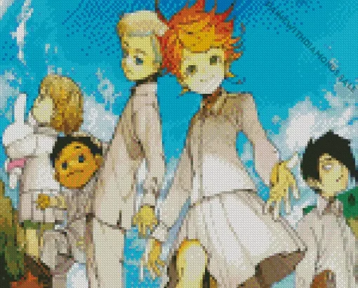 The Promised Neverland Characters Diamond Painting