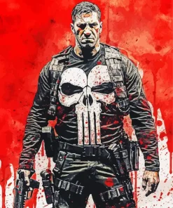 The Punisher Character Diamond Diamond Painting