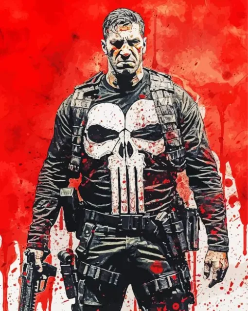 The Punisher Character Diamond Diamond Painting