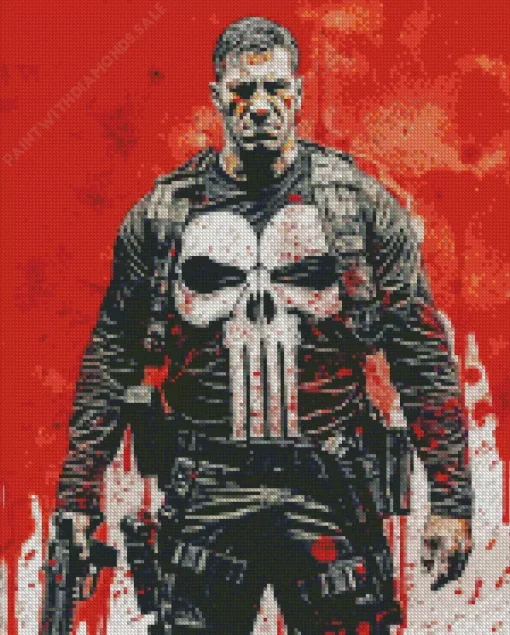 The Punisher Character Diamond Diamond Painting