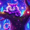 The cheshire cat on tree Diamond By Numbers