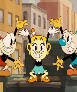 The Cuphead Show Characters Diamond Painting