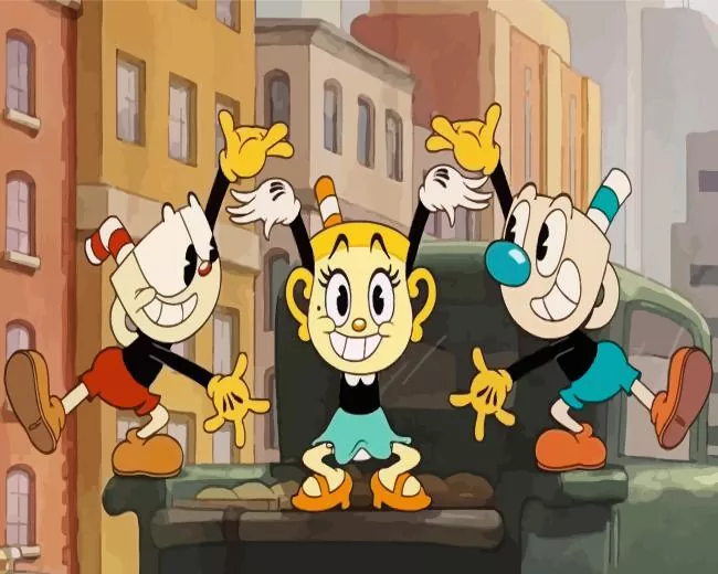 The cuphead show characters Diamond Paintings The Cuphead Show Characters Diamond Painting