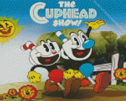 The Cuphead Show Poster Diamond Painting