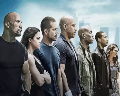 The fast and furious characters Diamond With Numbers