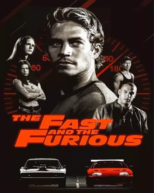 The fast and furious poster Diamond With Numbers