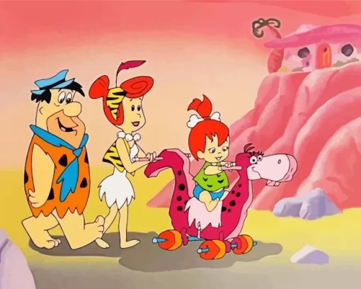 The Flintstones Cartoon Characters Diamond Painting