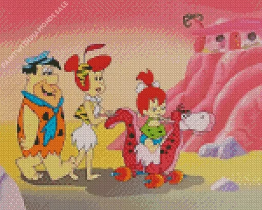 The Flintstones Cartoon Characters Diamond Painting