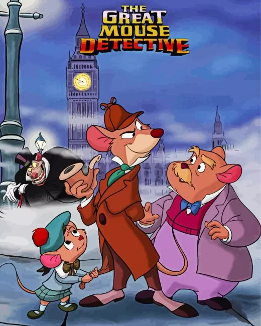 The great mouse detective animated movie Diamond With Numbers The Great Mouse Detective Animated Movie Diamond Painting