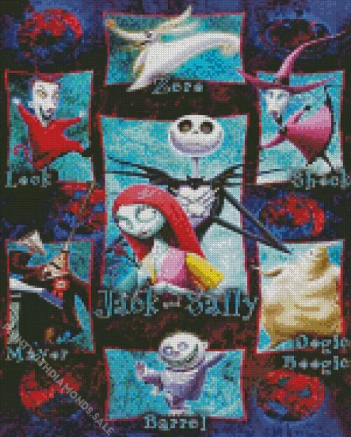 The nightmare before christmas characters Diamond Dotz