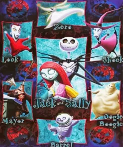 The nightmare before christmas characters Diamond With Numbers