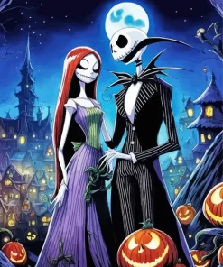 The nightmare before christmas film Diamond With Numbers